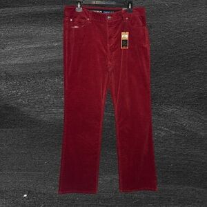 New Lincoln Outfitters Women’s 14 Red‎ Stretch Corduroy Boot Cut Pants Holiday